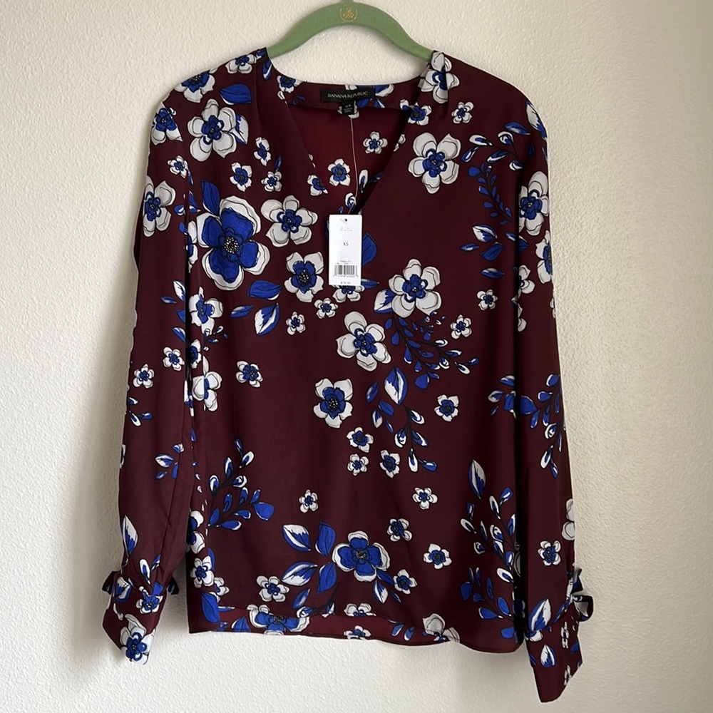 NWT Banana Republic Floral Blouse